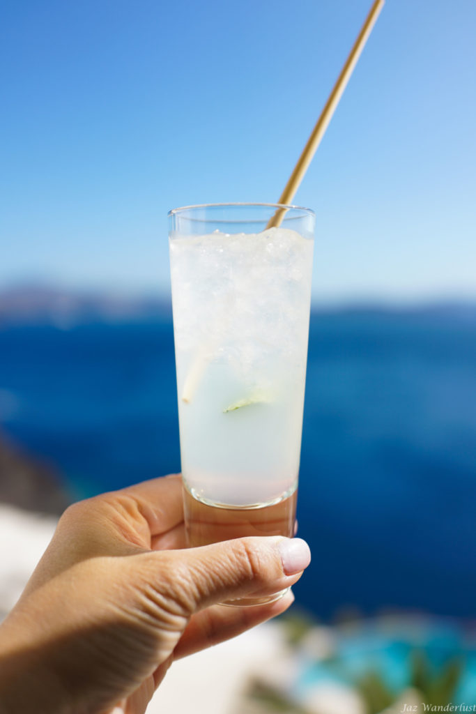 Mystique Santorini welcome drink