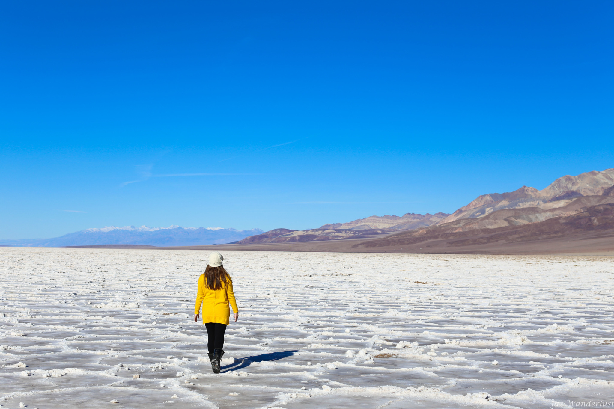 Badwater Basin in Death Valley National Park. Photography by Jaz Wanderlust.