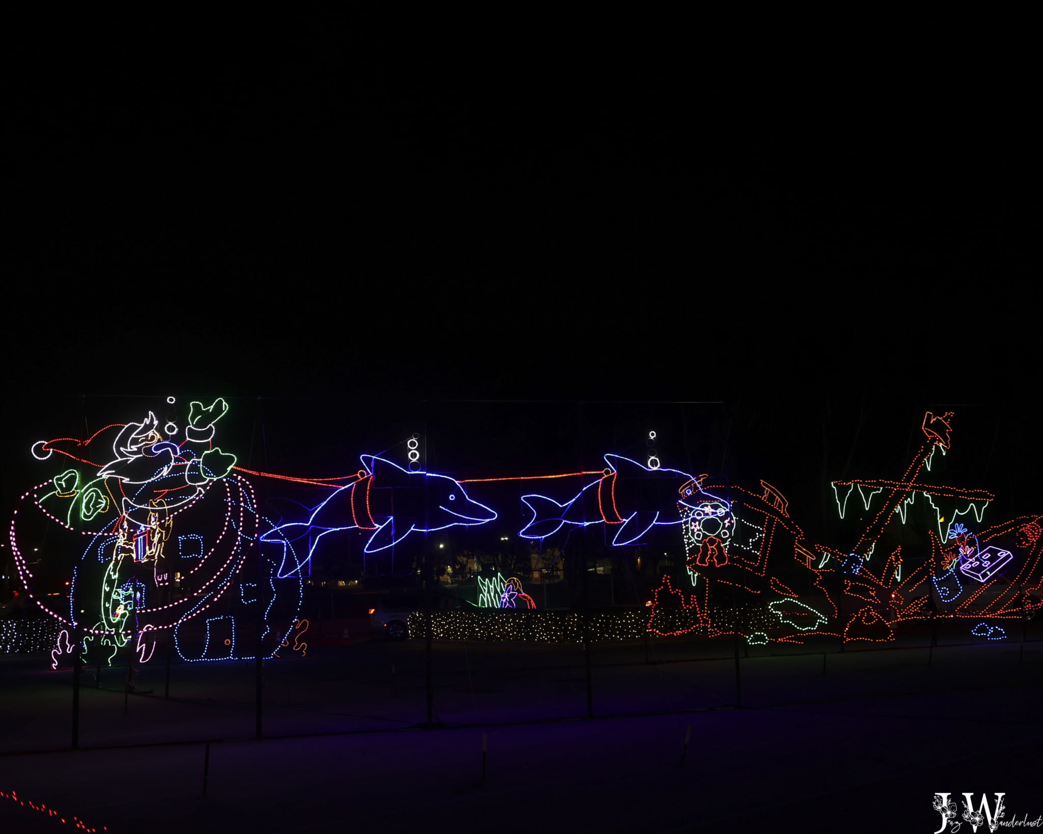 Light display at Night of Lights in Costa Mesa. Photography by Jaz Wanderlust.