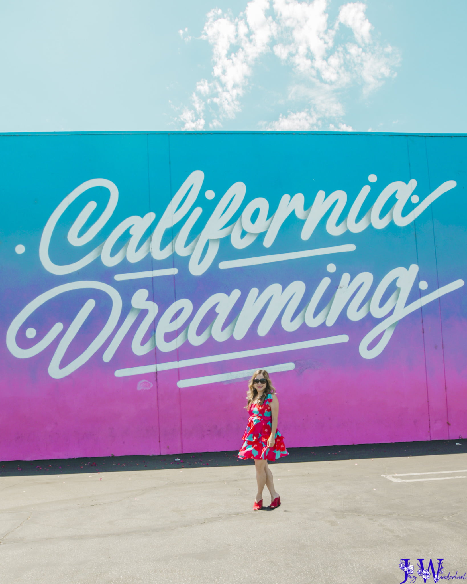 California Dream mural at Chinese Laundry in Los Angeles. Photography by Jaz Wanderlust.