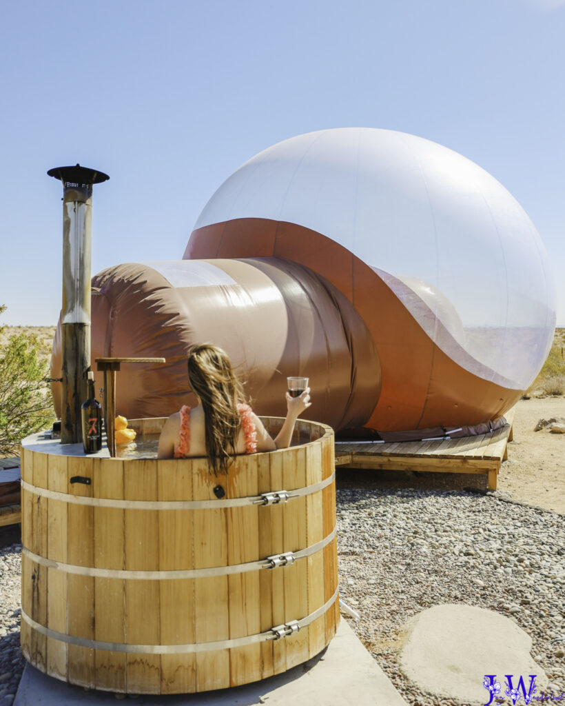 Cowboy tub at the bubble tent & house in Joshua Tree