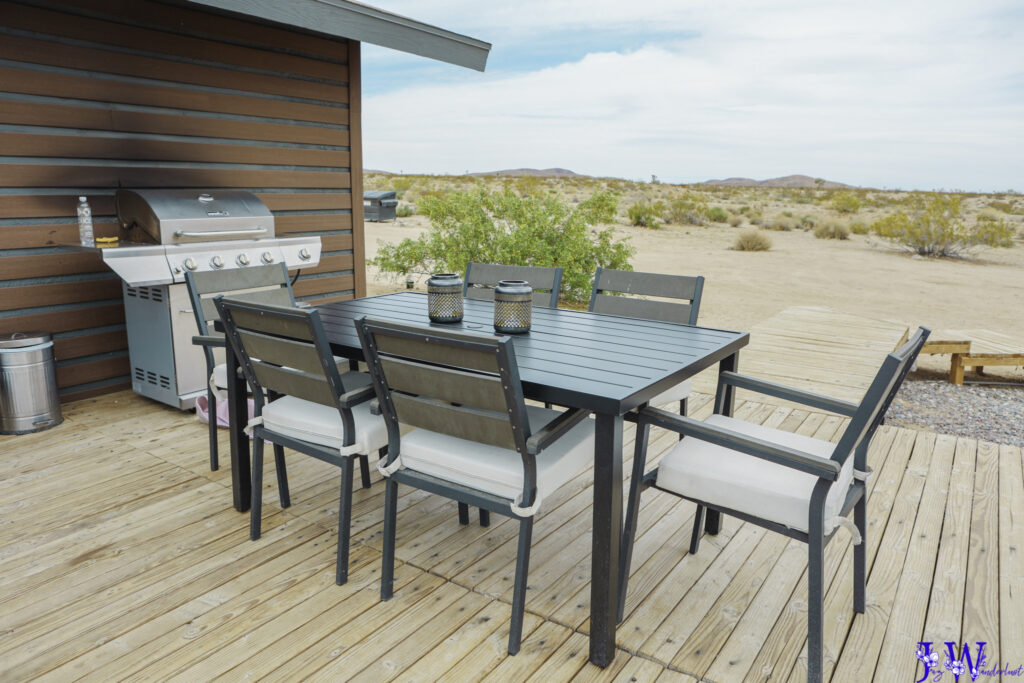 BBQ Deck at Bubble Tent and House in Joshua Tree