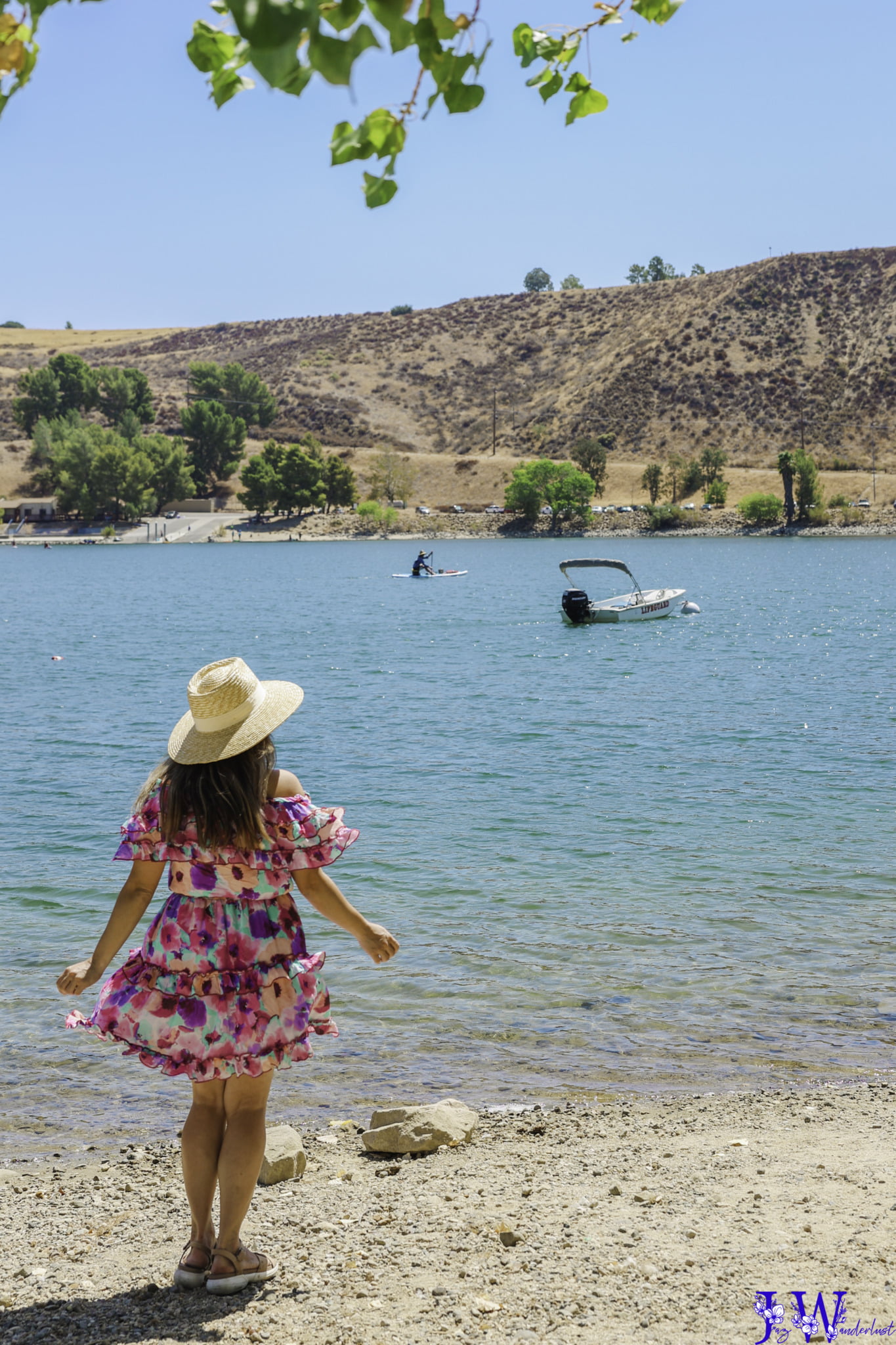 Near the water at Castaic Lake in California. Photography by Jaz Wanderlust.