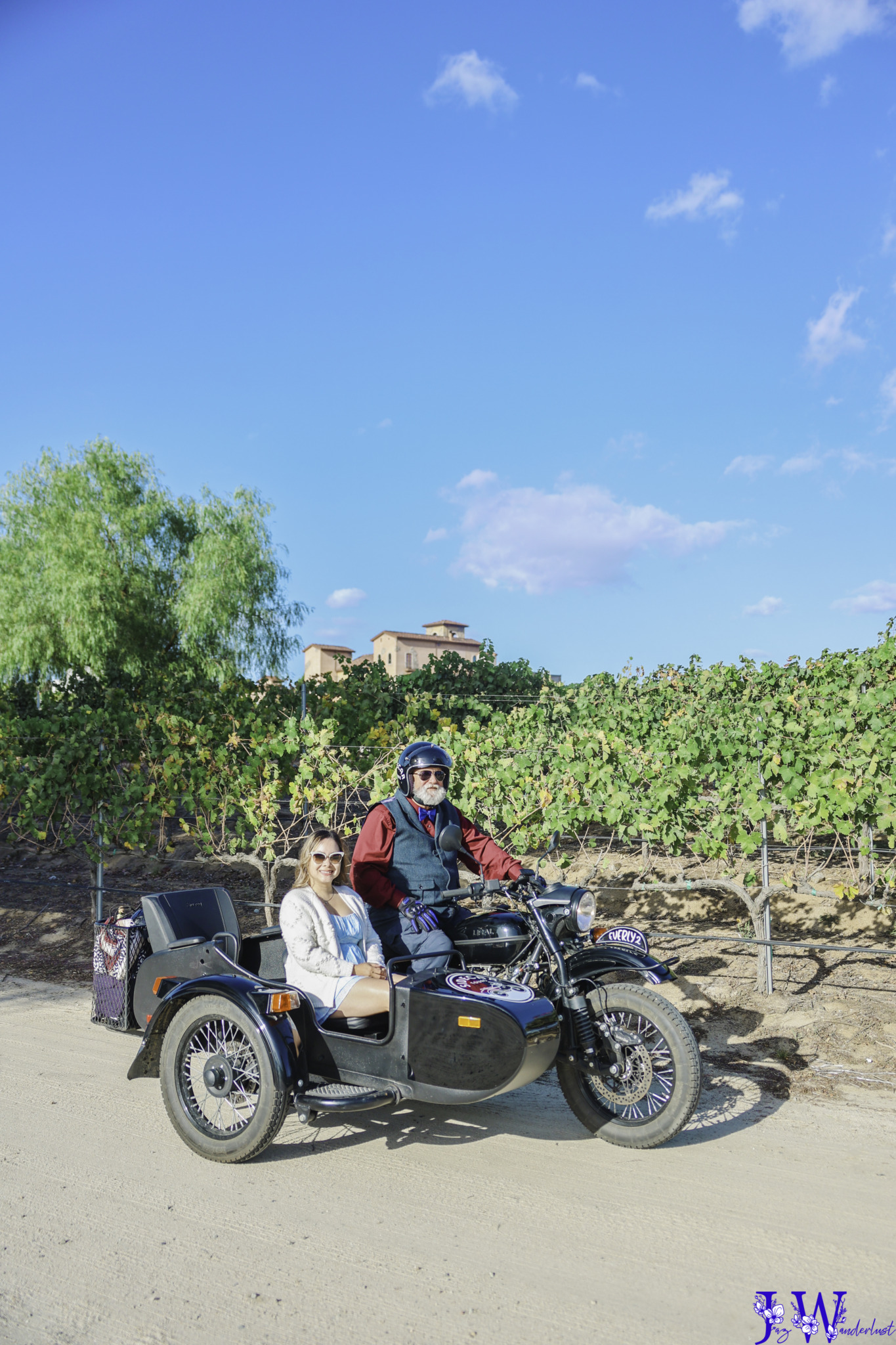 Temecula Side Car tours in Temecula Valley. Photography by Jaz Wanderlust.