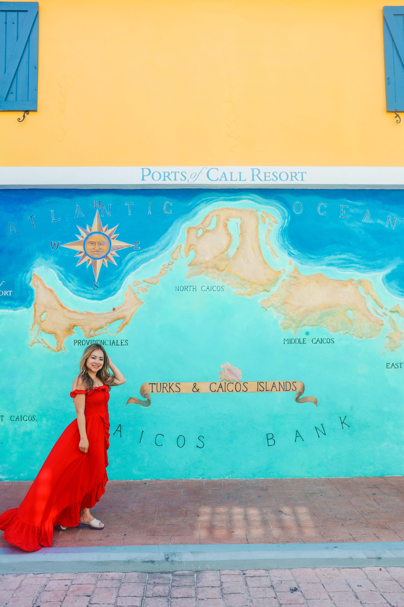 Turks and Caicos art mural at Ports of Call Resort. Photography by Jaz Wanderlust.